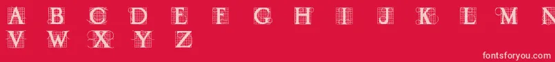 フォントDraud – 赤い背景にピンクのフォント