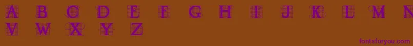 Draud Font – Purple Fonts on Brown Background