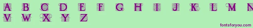 Draud Font – Purple Fonts on Green Background