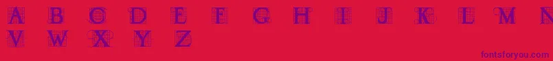 Draud Font – Purple Fonts on Red Background