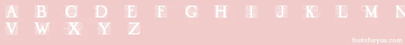 Saiba mais sobre a fonte Draud Fonte Draud – fontes brancas em um fundo rosa