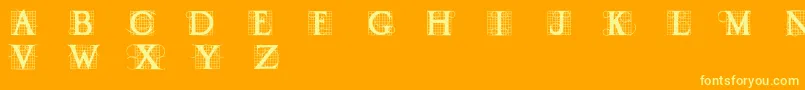 Draud Font – Yellow Fonts on Orange Background