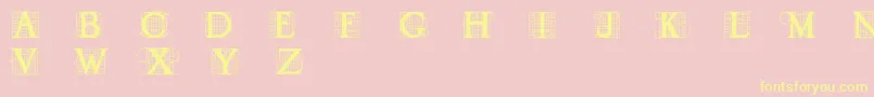 Draud Font – Yellow Fonts on Pink Background