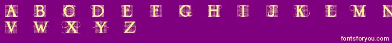 fuente Draud – Fuentes Amarillas Sobre Fondo Morado