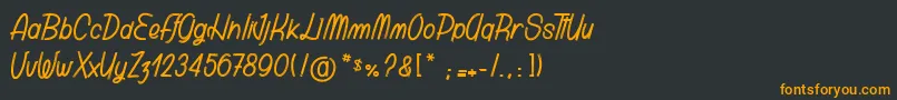 Шрифт Polibrush – оранжевые шрифты на чёрном фоне