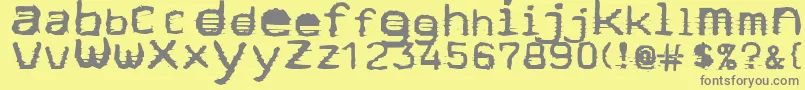 StockQuote Font – Gray Fonts on Yellow Background