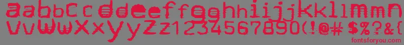 フォントStockQuote – 赤い文字の灰色の背景