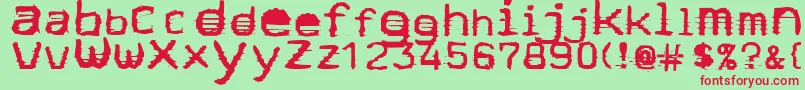 StockQuote Font – Red Fonts on Green Background