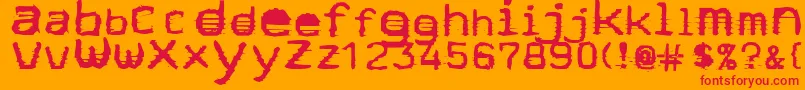 Czcionka StockQuote – czerwone czcionki na pomarańczowym tle
