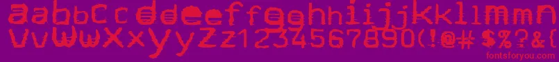 StockQuote Font – Red Fonts on Purple Background