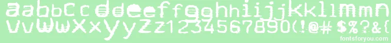 StockQuote Font – White Fonts on Green Background