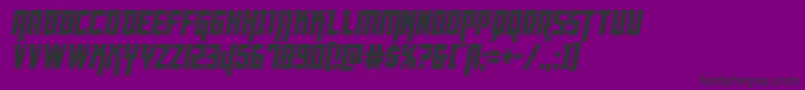 Dangerflightcondital Font – Black Fonts on Purple Background