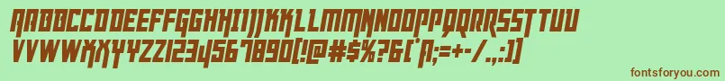 Dangerflightcondital Font – Brown Fonts on Green Background