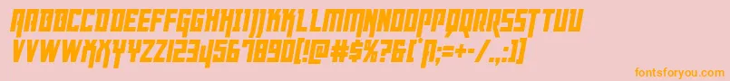 Dangerflightcondital Font – Orange Fonts on Pink Background