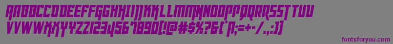 Dangerflightcondital Font – Purple Fonts on Gray Background