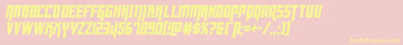 Dangerflightcondital Font – Yellow Fonts on Pink Background