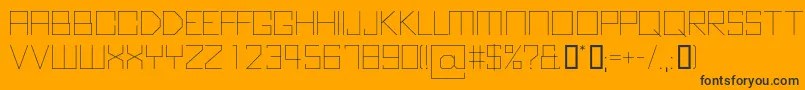 Шрифт KubusThin – чёрные шрифты на оранжевом фоне