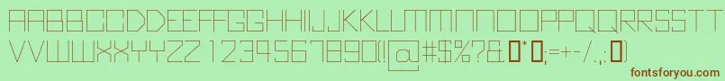 KubusThin Font – Brown Fonts on Green Background