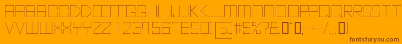 KubusThin Font – Brown Fonts on Orange Background