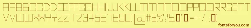 KubusThin Font – Brown Fonts on Yellow Background