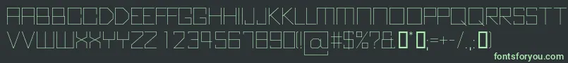 KubusThin Font – Green Fonts on Black Background