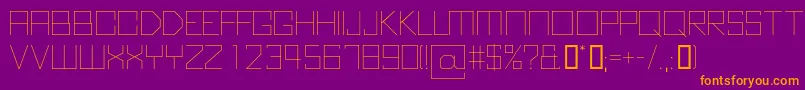 KubusThin Font – Orange Fonts on Purple Background