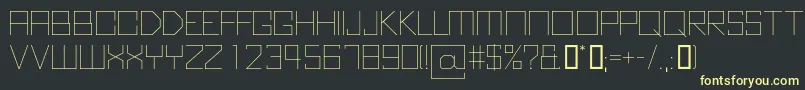 KubusThin Font – Yellow Fonts on Black Background