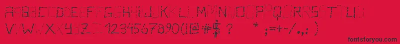 PisStutter Font – Black Fonts on Red Background