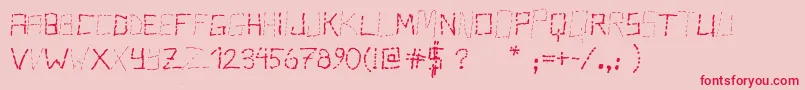 PisStutter Font – Red Fonts on Pink Background