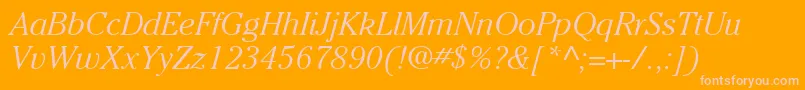 ItcCheltenhamLtLightItalic Font – Pink Fonts on Orange Background