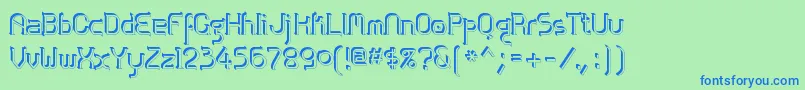 Zolofse Font – Blue Fonts on Green Background