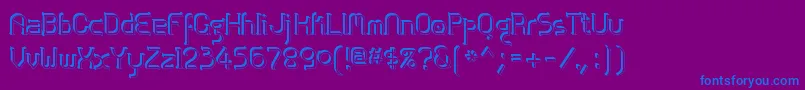 Zolofse-Schriftart – Blaue Schriften auf violettem Hintergrund
