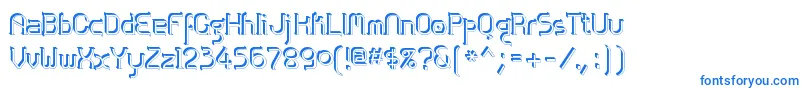 Шрифт Zolofse – синие шрифты на белом фоне