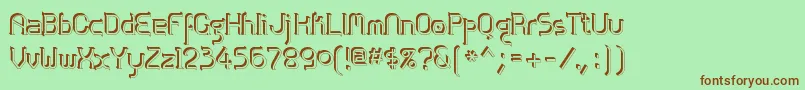 Zolofse-fontti – ruskeat fontit vihreällä taustalla