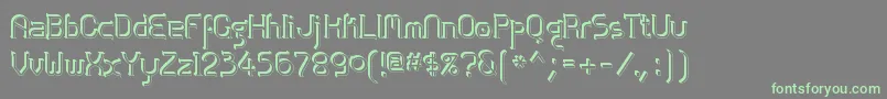 Шрифт Zolofse – зелёные шрифты на сером фоне