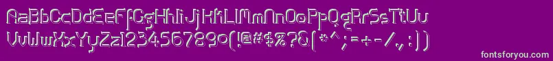 Шрифт Zolofse – зелёные шрифты на фиолетовом фоне