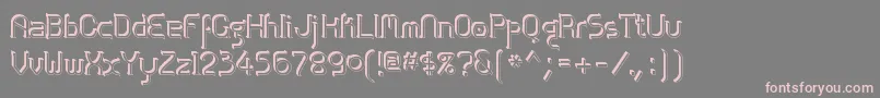 Zolofse-fontti – vaaleanpunaiset fontit harmaalla taustalla
