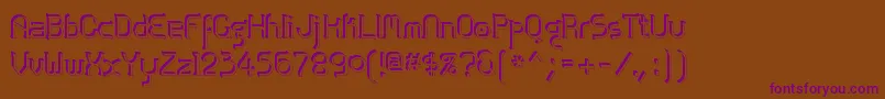 Шрифт Zolofse – фиолетовые шрифты на коричневом фоне