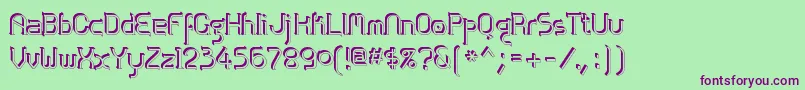 Шрифт Zolofse – фиолетовые шрифты на зелёном фоне