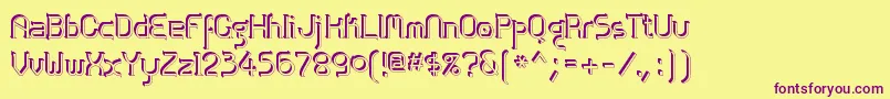 Шрифт Zolofse – фиолетовые шрифты на жёлтом фоне