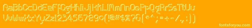 Шрифт Zolofse – жёлтые шрифты на оранжевом фоне