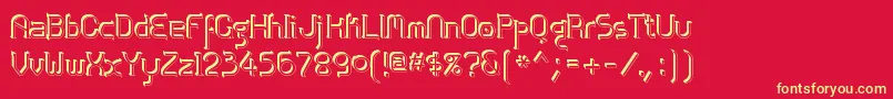 Zolofse-fontti – keltaiset fontit punaisella taustalla