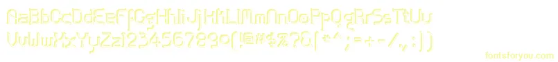 Шрифт Zolofse – жёлтые шрифты на белом фоне