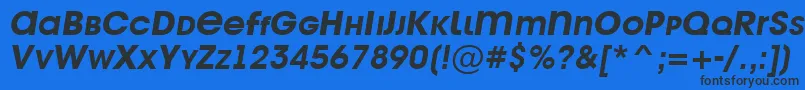 Avant26 Font – Black Fonts on Blue Background
