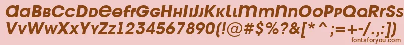 Шрифт Avant26 – коричневые шрифты на розовом фоне