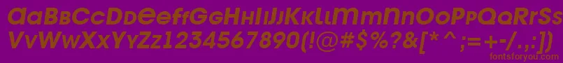 Avant26 Font – Brown Fonts on Purple Background