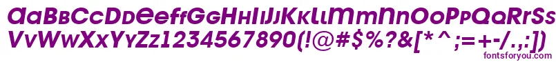 Avant26-fontti – violetit fontit valkoisella taustalla