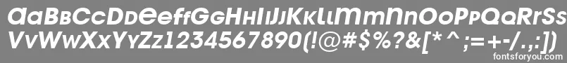 フォントAvant26 – 灰色の背景に白い文字