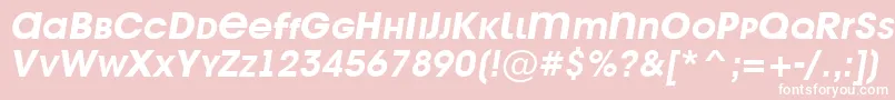 Avant26-fontti – valkoiset fontit vaaleanpunaisella taustalla