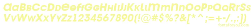 フォントAvant26 – 白い背景に黄色の文字